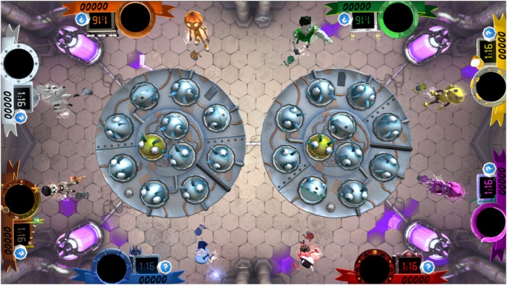 Swifty Touch: game Feed the Mechadogs for 1 to 8 simultaneous players