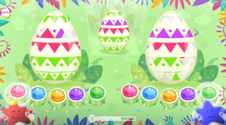 Swifty Wall: game Paint your Eggs for 1 to 2 simultaneous players